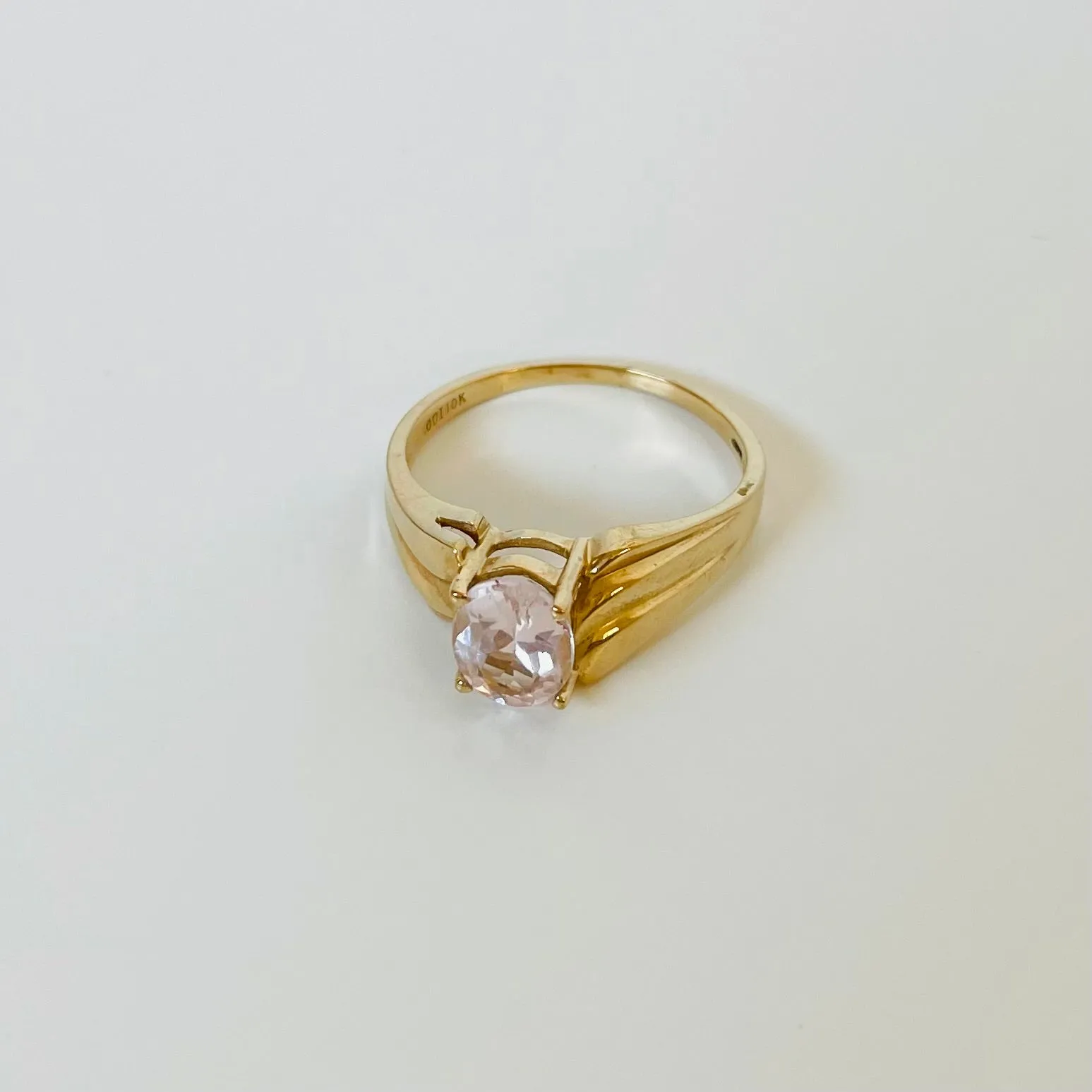 10k Vintage Morganite Ring