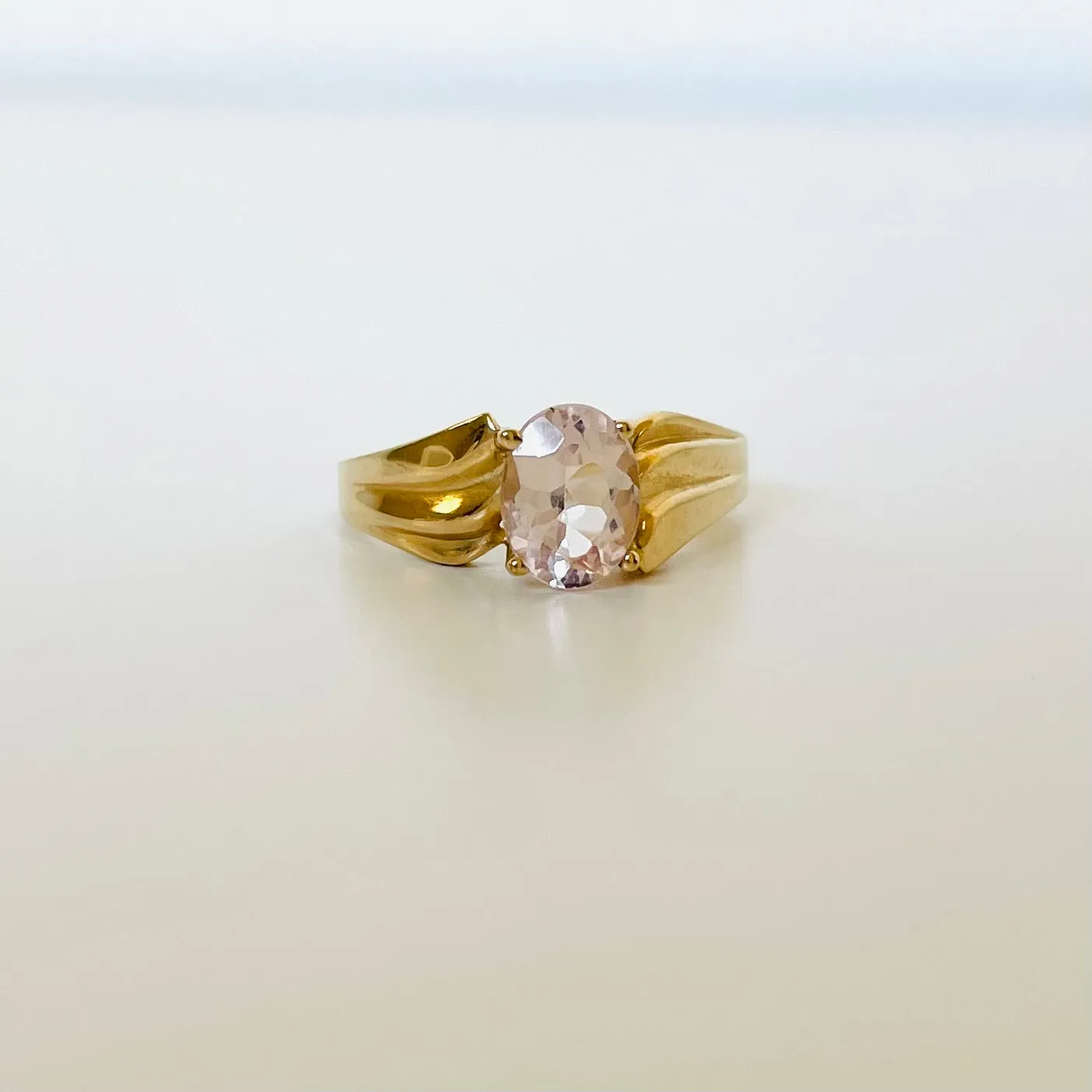 10k Vintage Morganite Ring