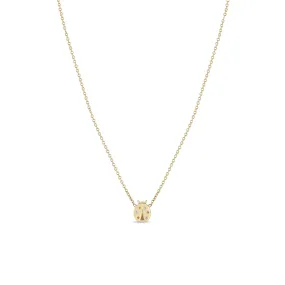 14k Midi Bitty Diamond Ladybug Necklace