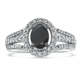 1.50ct Dark as Night Diamond Ring