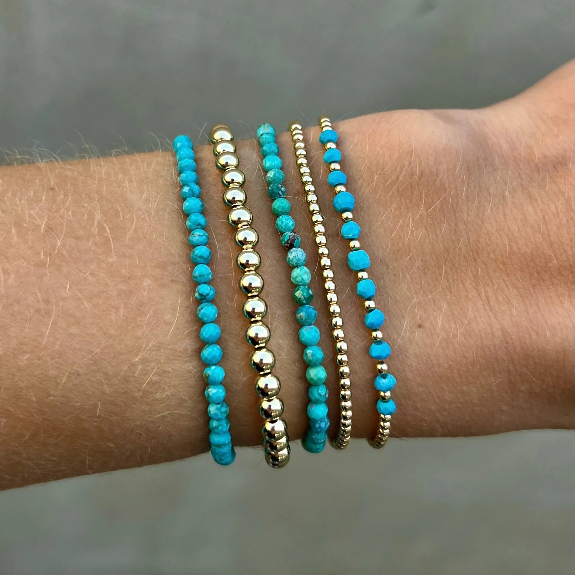 2MM Signature Bracelet with Classic Turquoise