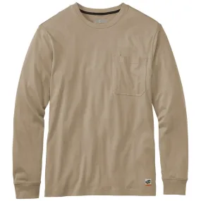 40 Grit Men's Desert Khaki Long Sleeve T-Shirt with Pocket