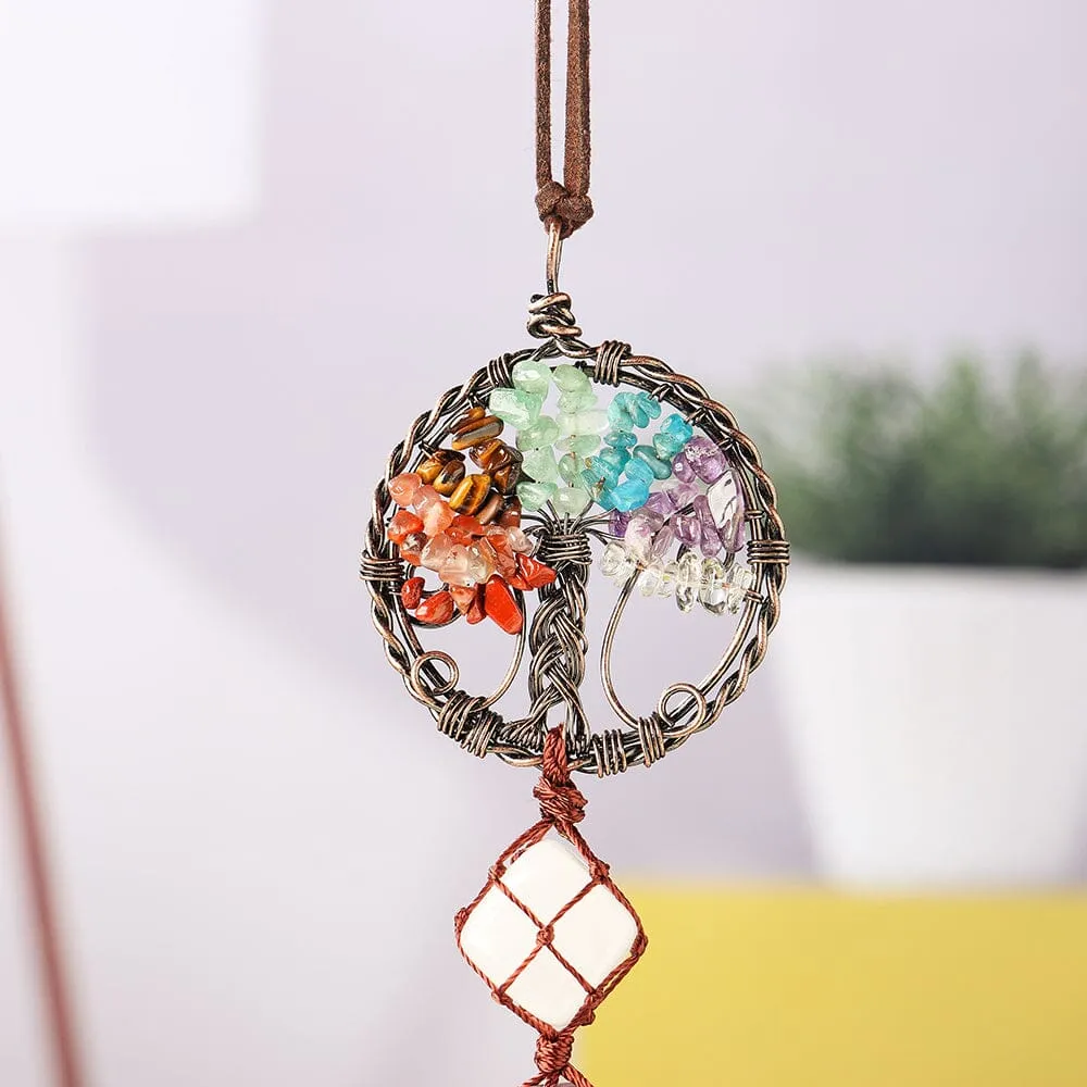 7 Chakra Natural Crystal Pendant