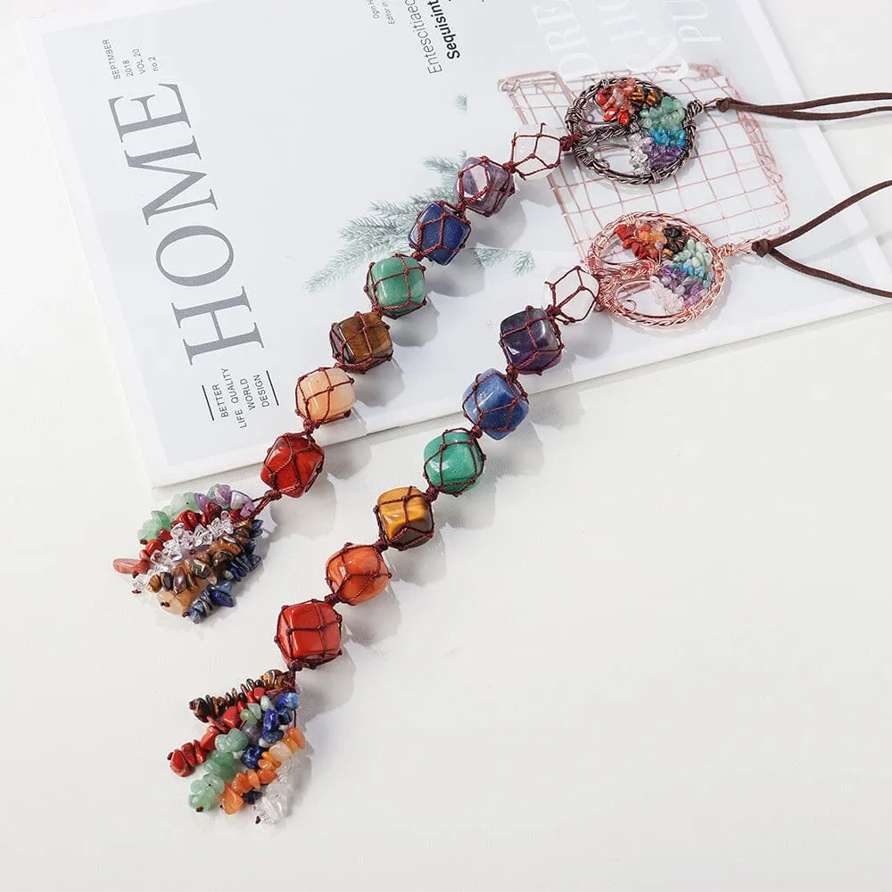 7 Chakra Natural Crystal Pendant