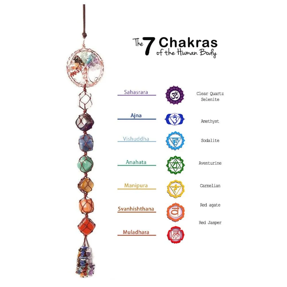 7 Chakra Natural Crystal Pendant