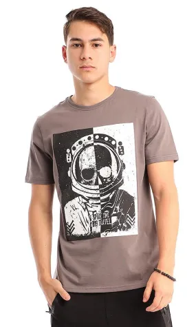 95471 Printed Astronaut Dark Grey Slip On Tee