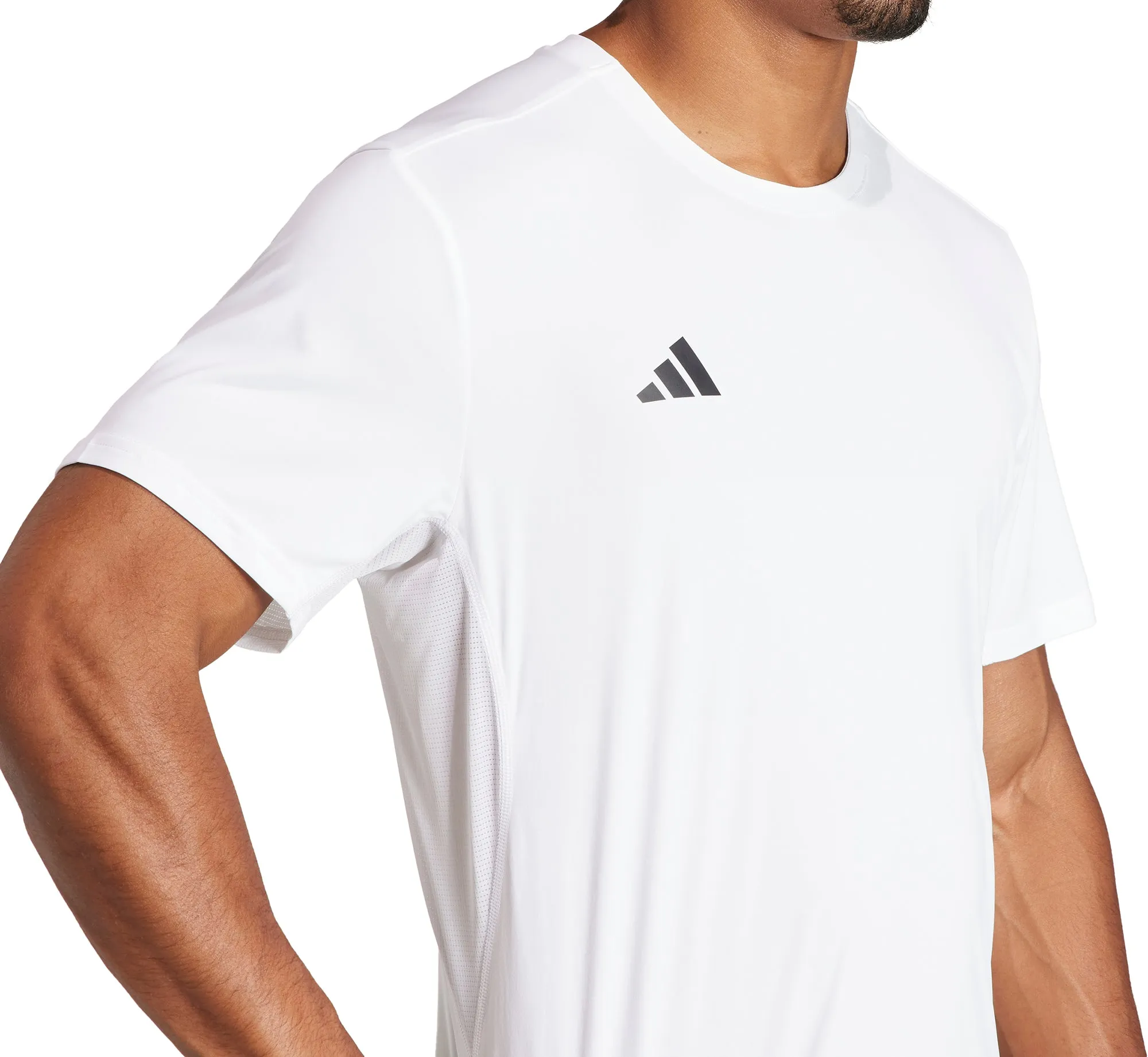 adidas Adizero Essentials Short Sleeve Mens Running Top - White