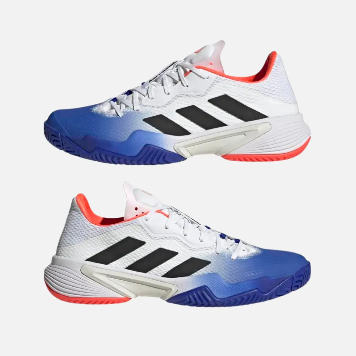 Adidas Barricade Tennis Shoes -Lucid Blue / Core Black / Solar Red