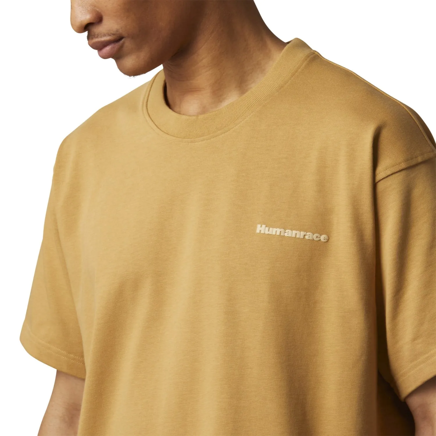 Adidas Originals Unisex PW Pharrell Williams Humanrace Basics Tee Gold HG1805