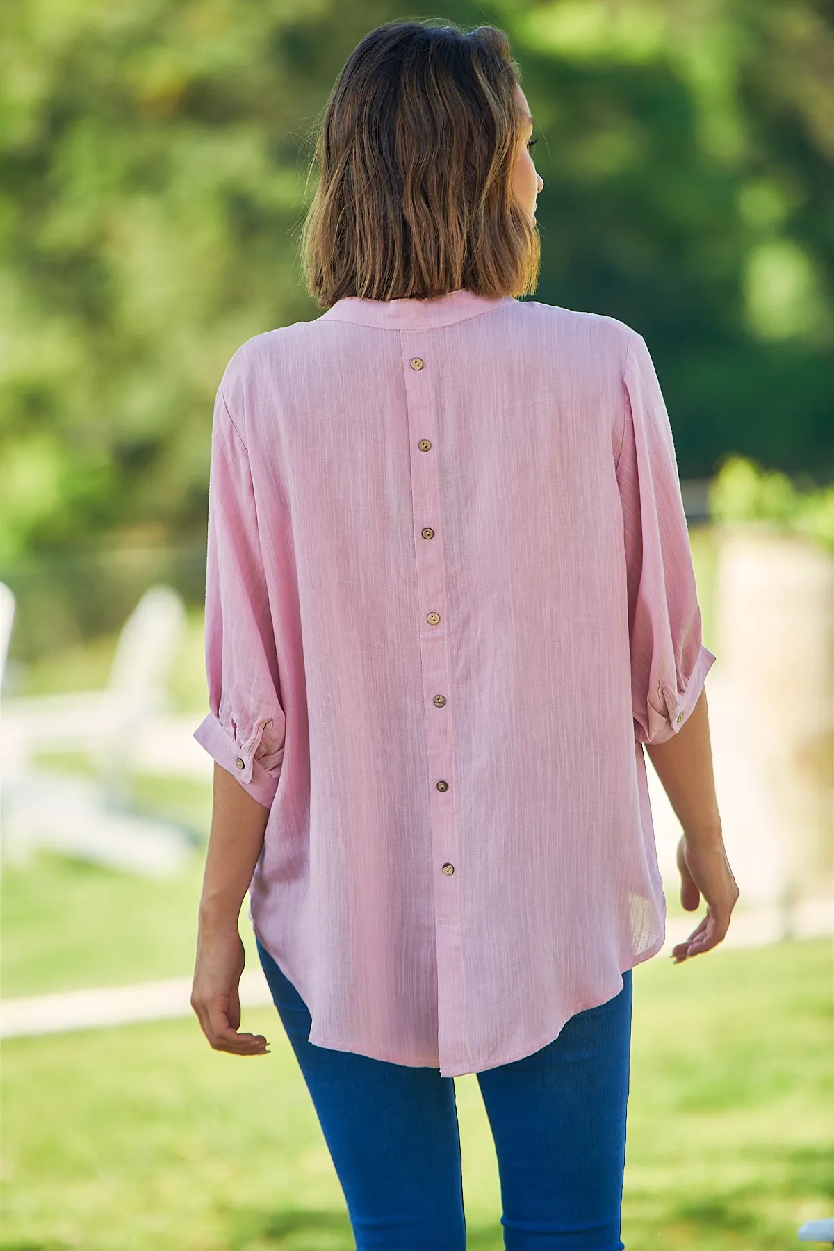 Airlie Pink Button Up Shirt