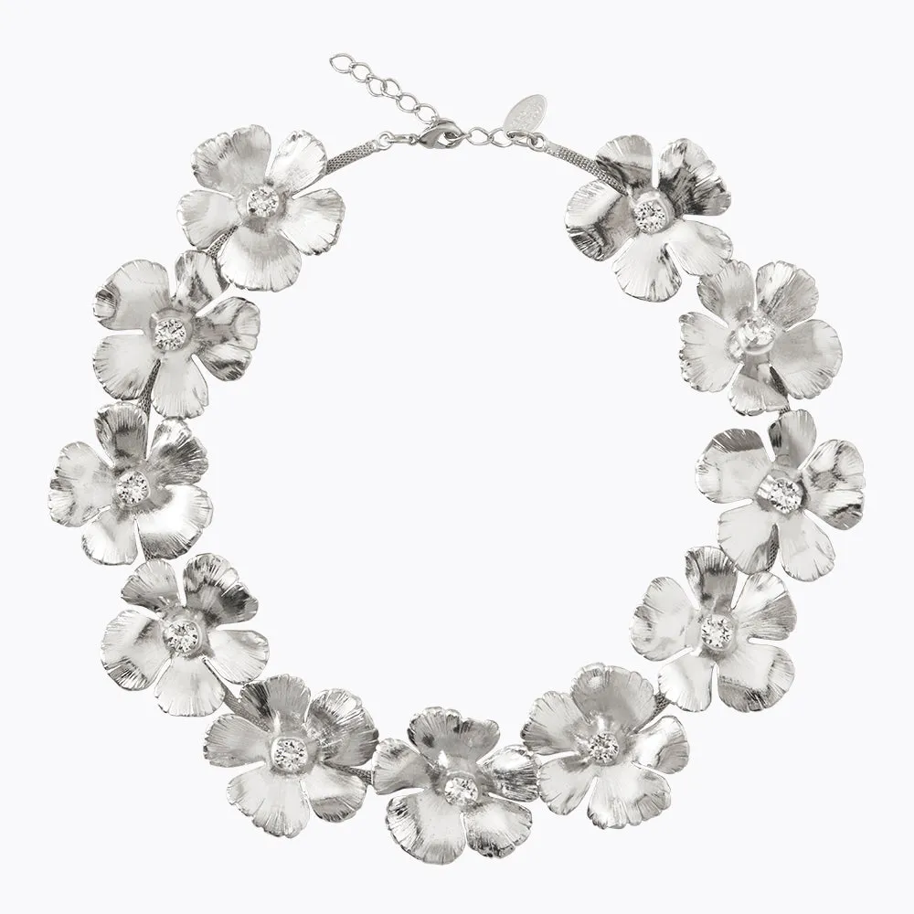 Anemone Grande Necklace / Crystal