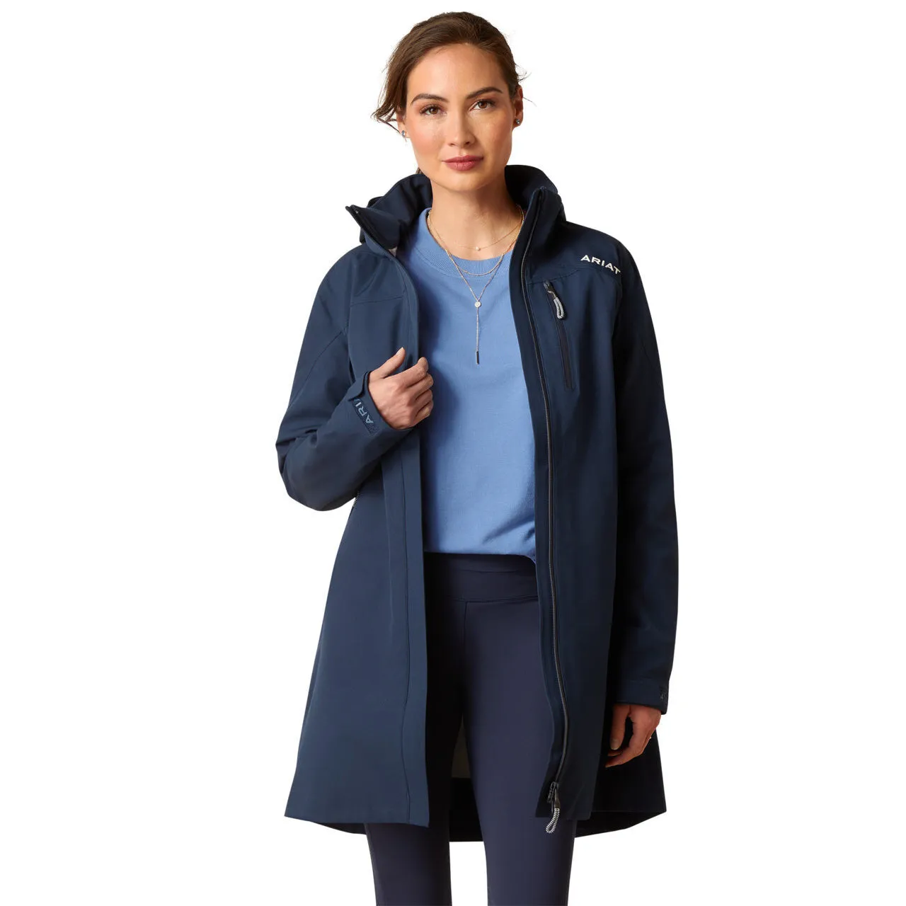 Ariat Ladies Coastal Long H20 Parka Navy Eclipse