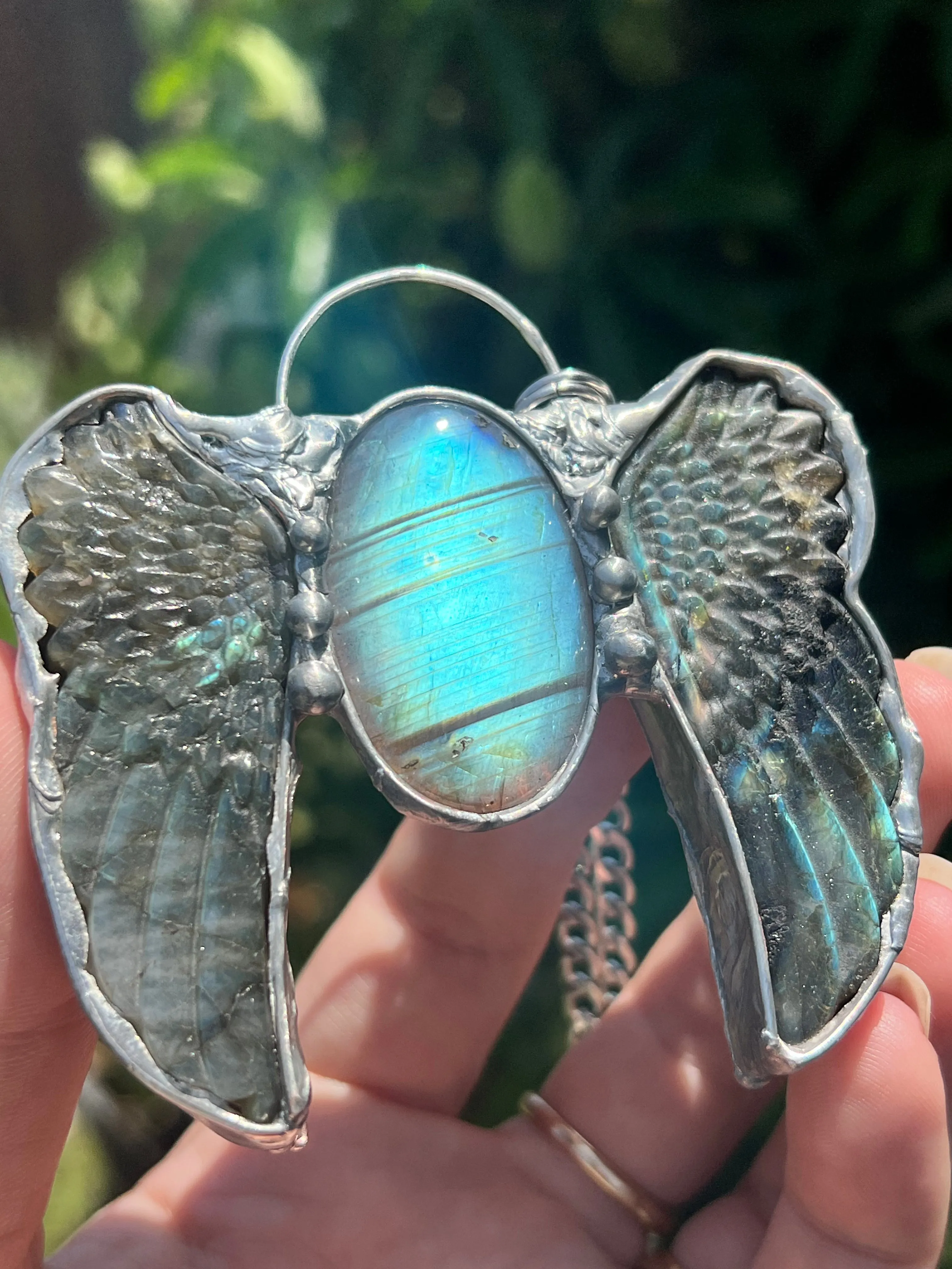 Art Angel Amulet no.1 (Labradorite & Labradorite)