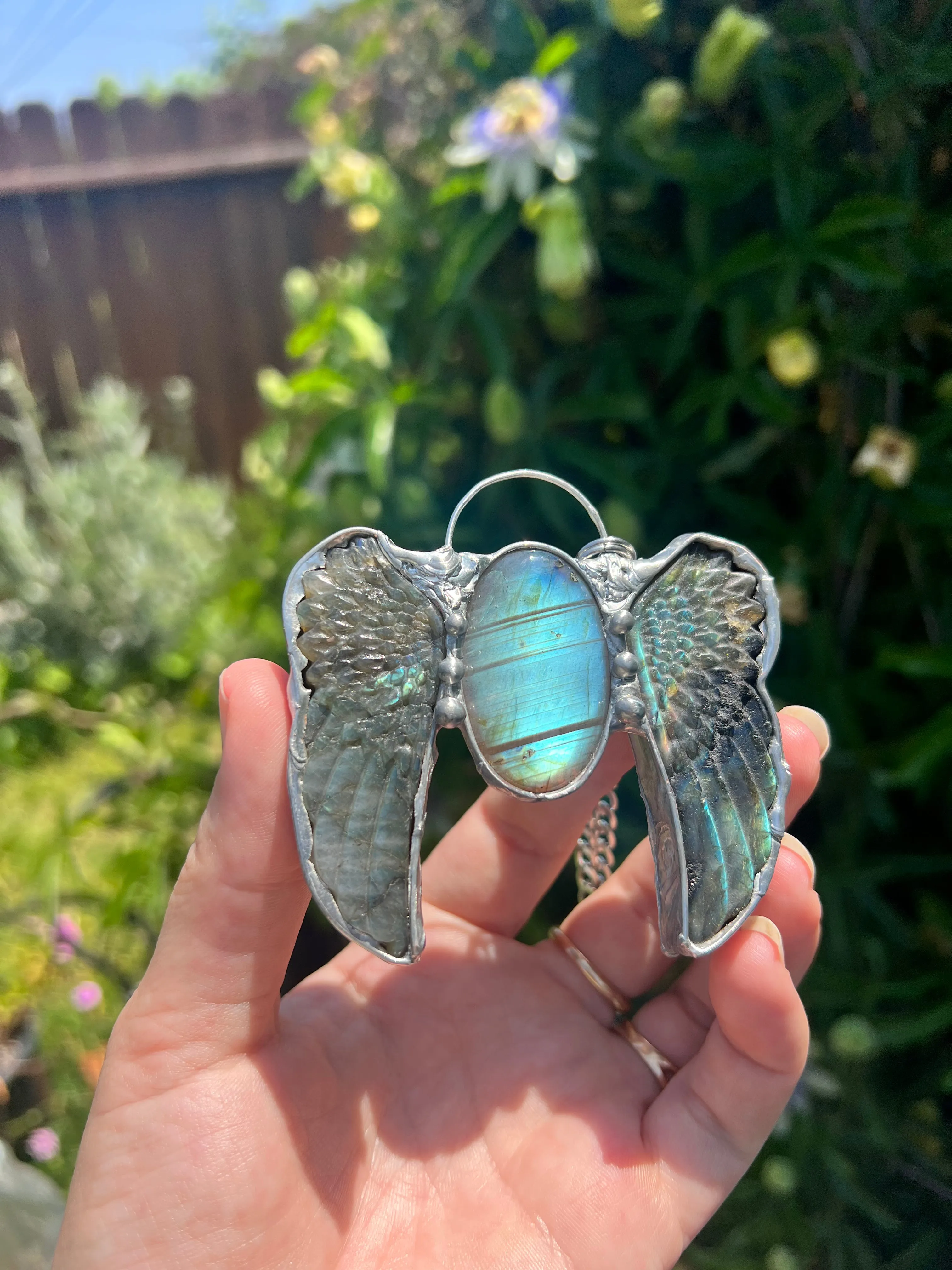 Art Angel Amulet no.1 (Labradorite & Labradorite)