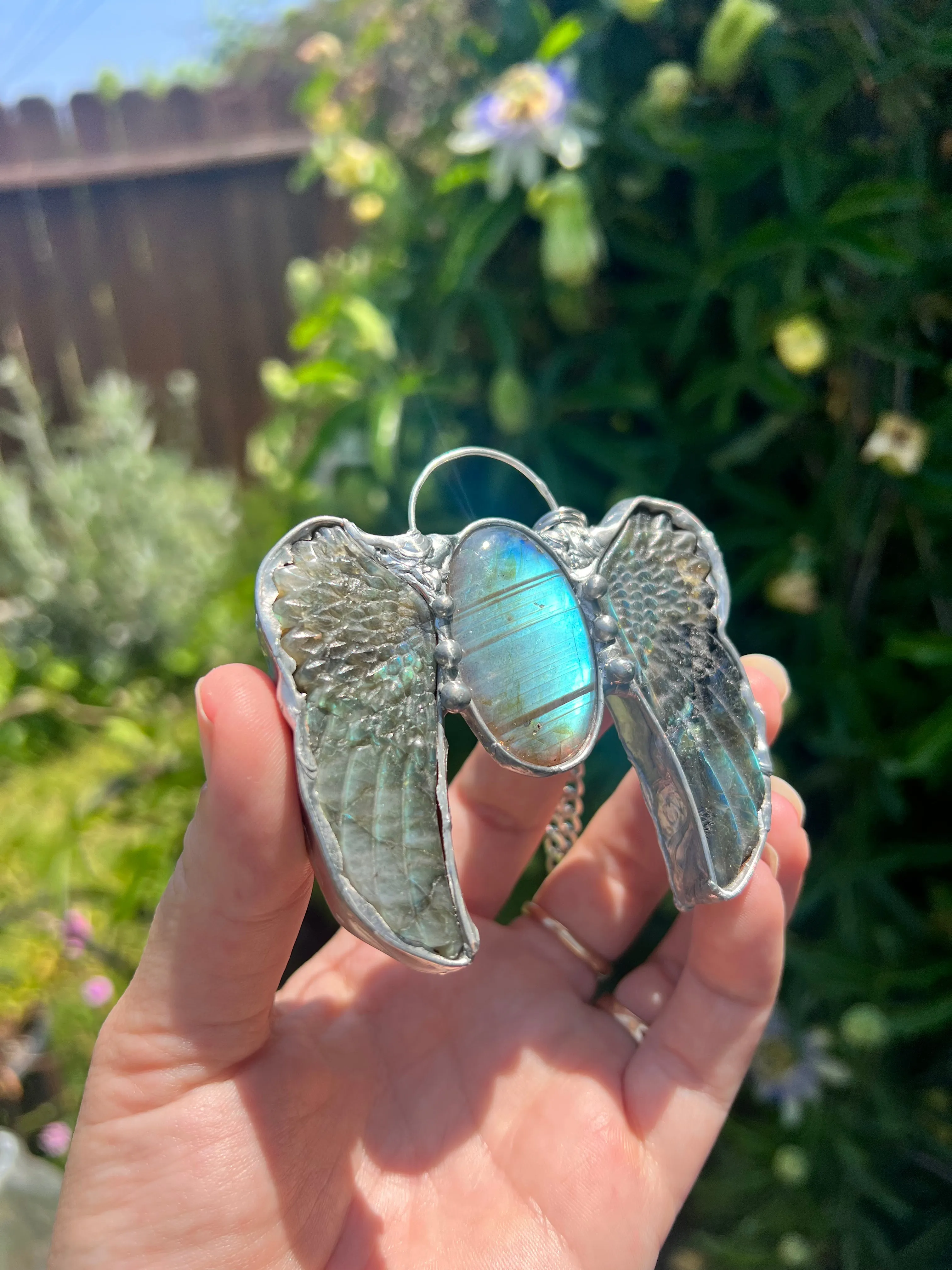 Art Angel Amulet no.1 (Labradorite & Labradorite)