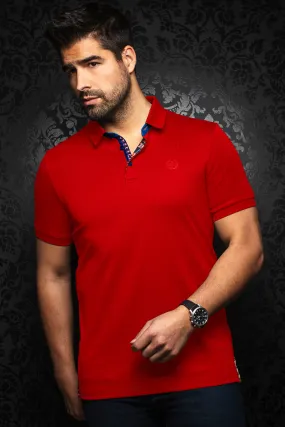 Au Noir Stretch Short-Sleeve Polo | Eagle Red