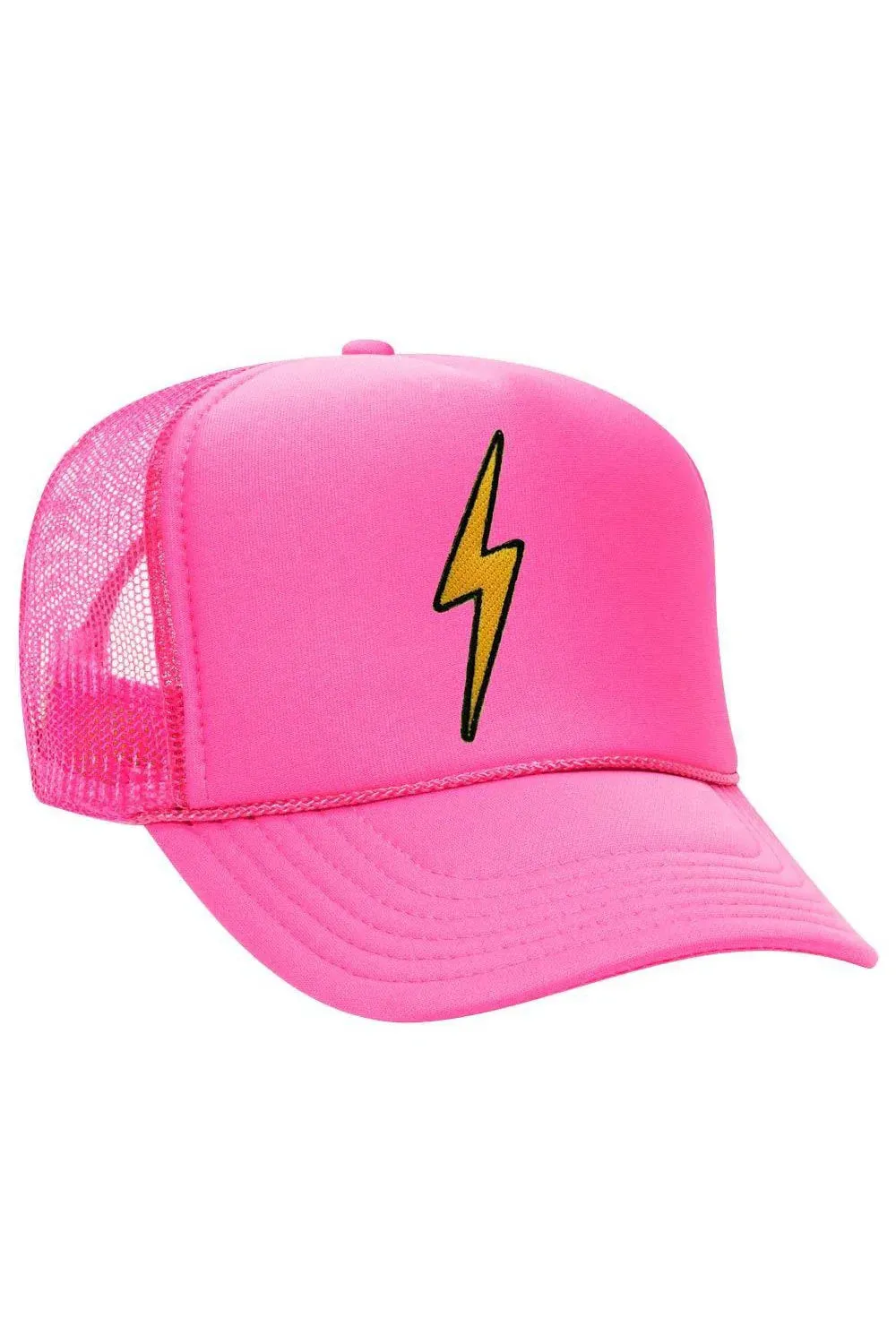 AVIATOR NATION VINTAGE BOLT TRUCKER HAT HOT PINK