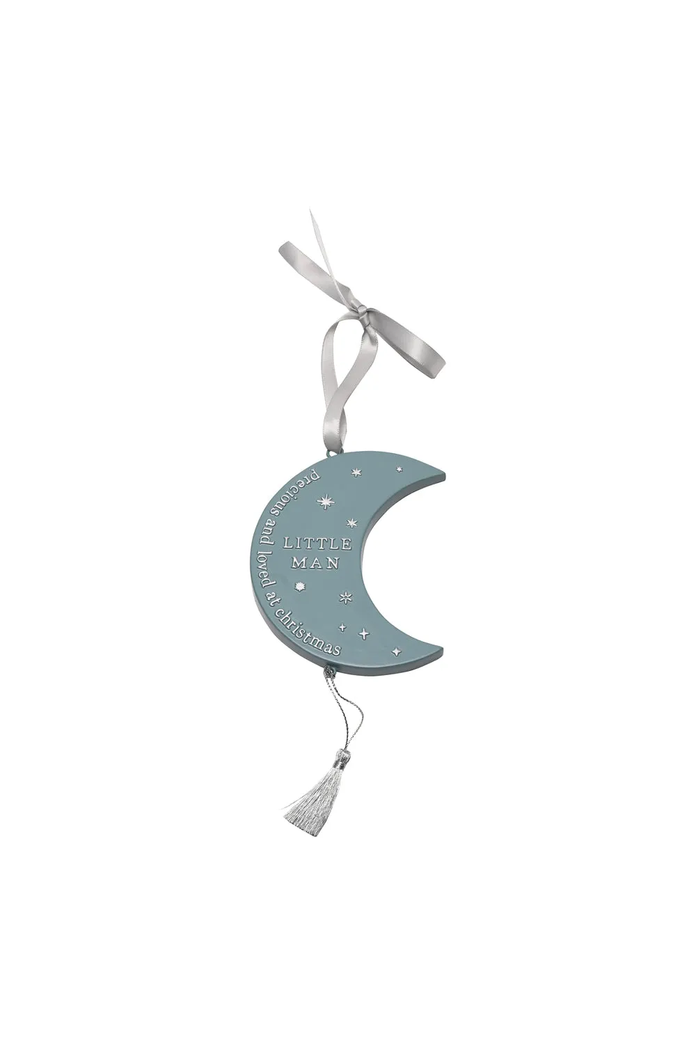 Bambino Christmas Hanging Moon Plaque - Little Man