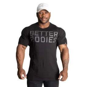 Better Bodies Basic Tapered Tee - Black/Grey