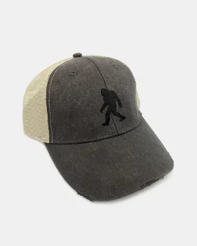 Bigfoot Charcoal Distressed Trucker Hat