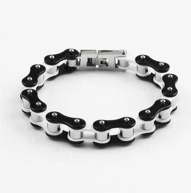 Bike Chain Bracelet Slim Size Multi Tones Unisex