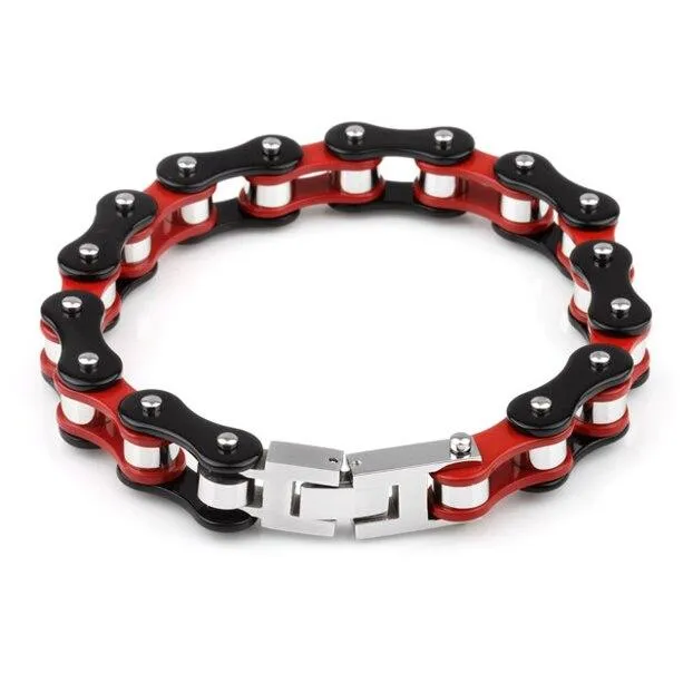 Bike Chain Bracelet Slim Size Multi Tones Unisex