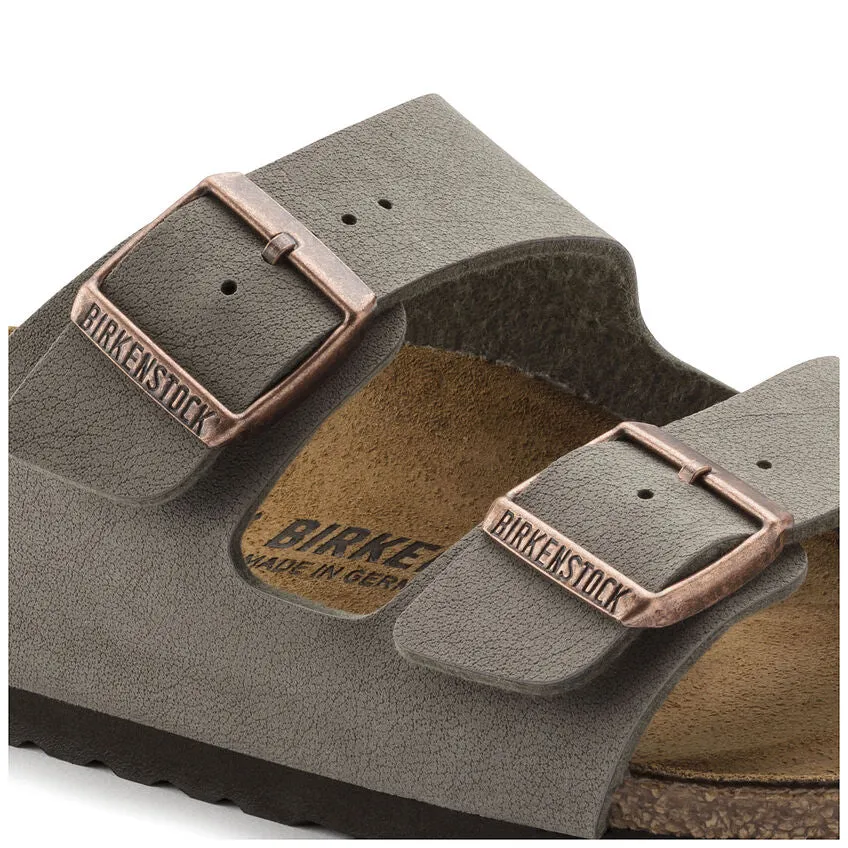 Birkenstock UNISEX Arizona Birkibuc (Stone - Wide Fit)