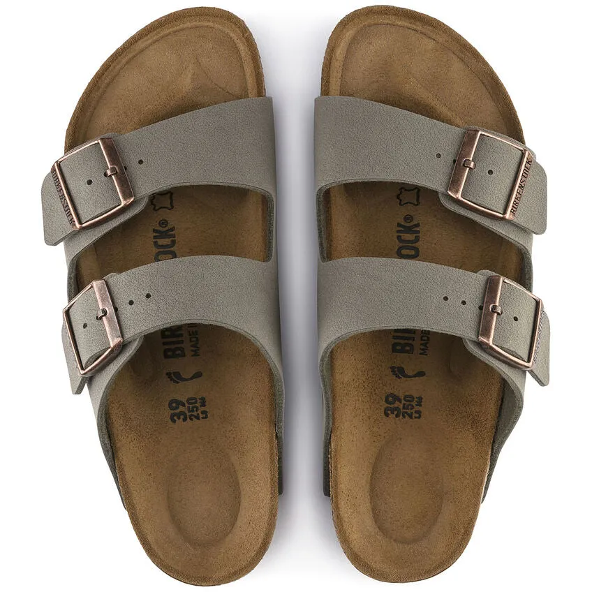 Birkenstock UNISEX Arizona Birkibuc (Stone - Wide Fit)