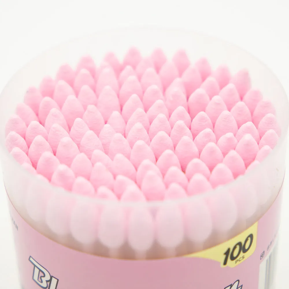 Blazy Susan Cotton Buds - Pink [100 Pack]