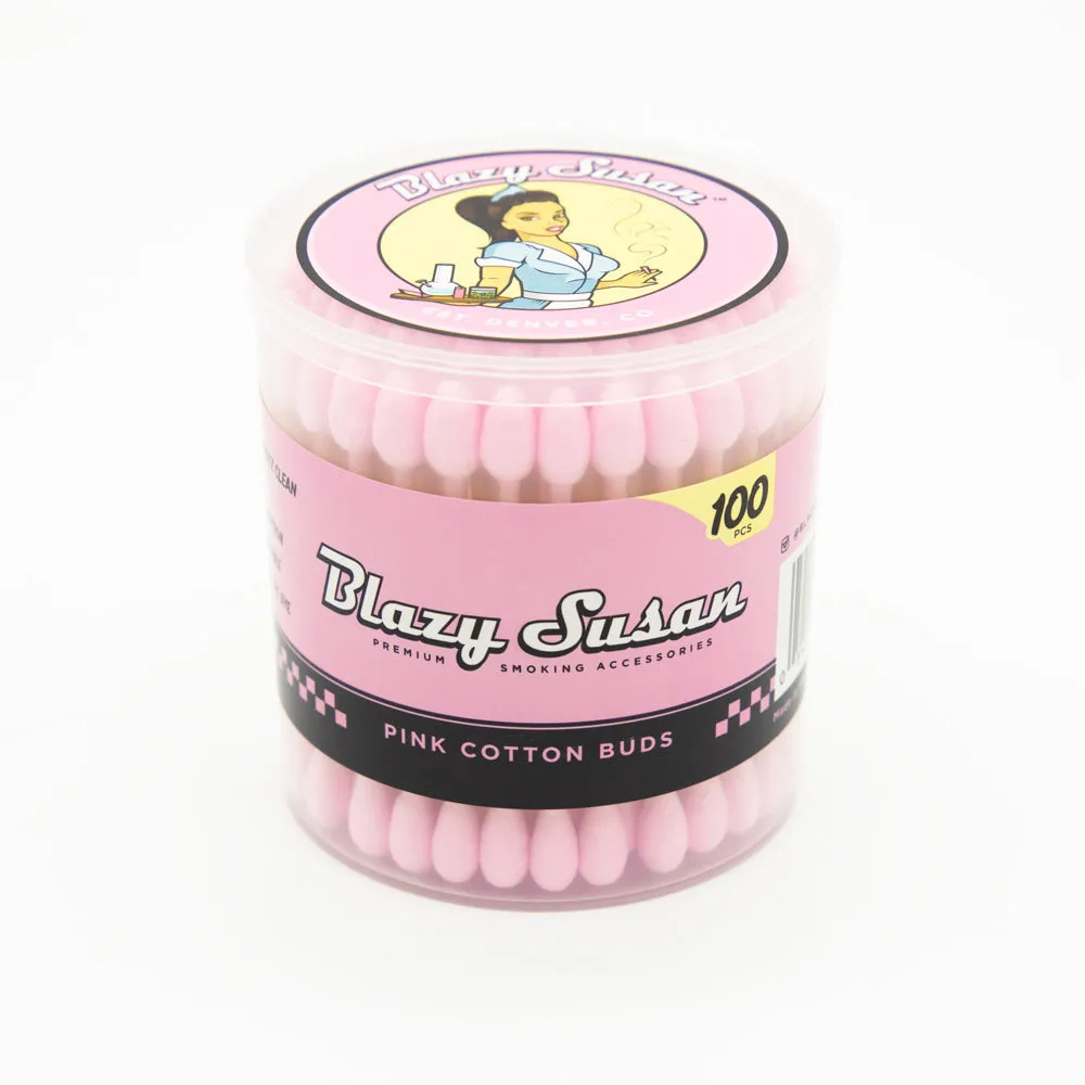 Blazy Susan Cotton Buds - Pink [100 Pack]