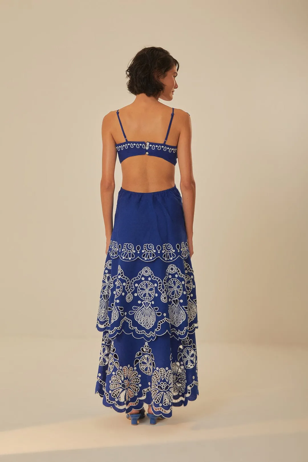 Blue Flower Richelieu Dress