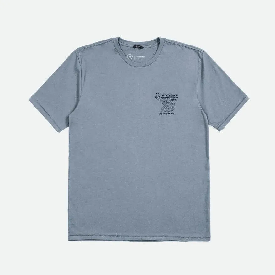 BRIXTON Estupendo Tailored T-shirt - Blue