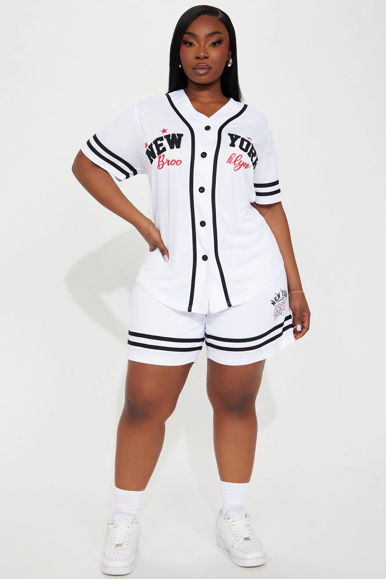 Brooklyn 97 Short Set - White