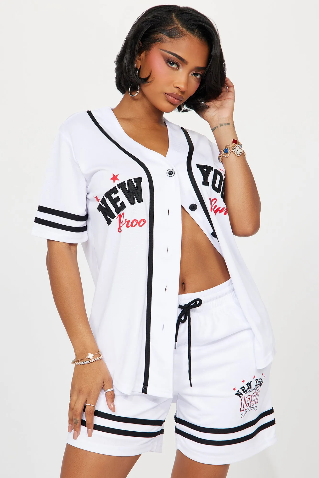 Brooklyn 97 Short Set - White