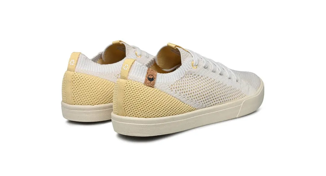 Cannon Knit II Women's Recycled PET Sneakers | White Straw