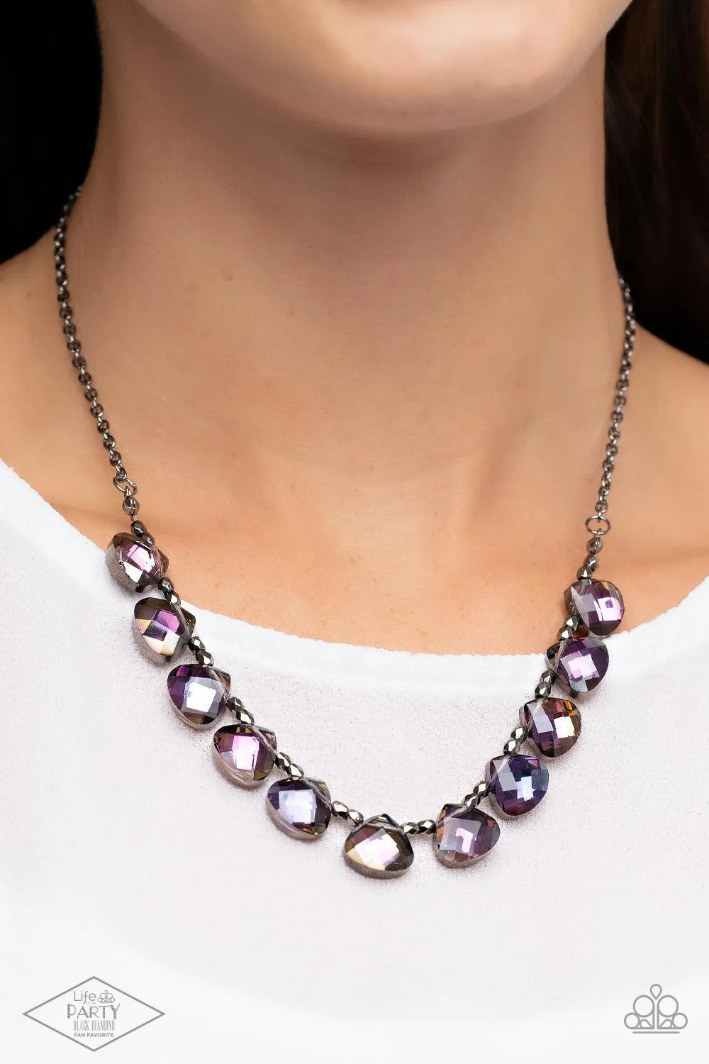 Catch a Fallen Star Multi Iridescent Gem Necklace - Paparazzi Accessories