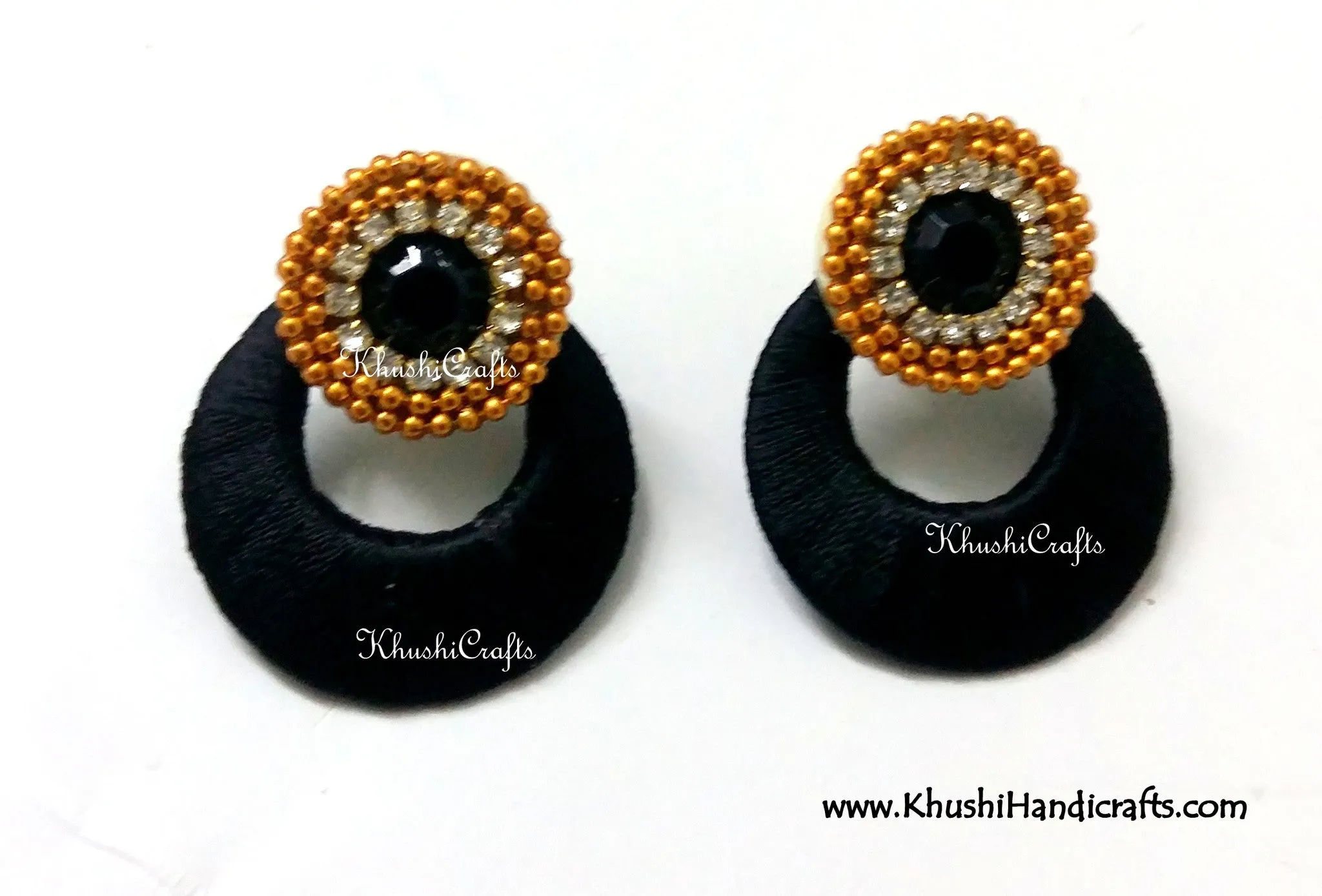 Chandbali Silk Handcrafted earrings