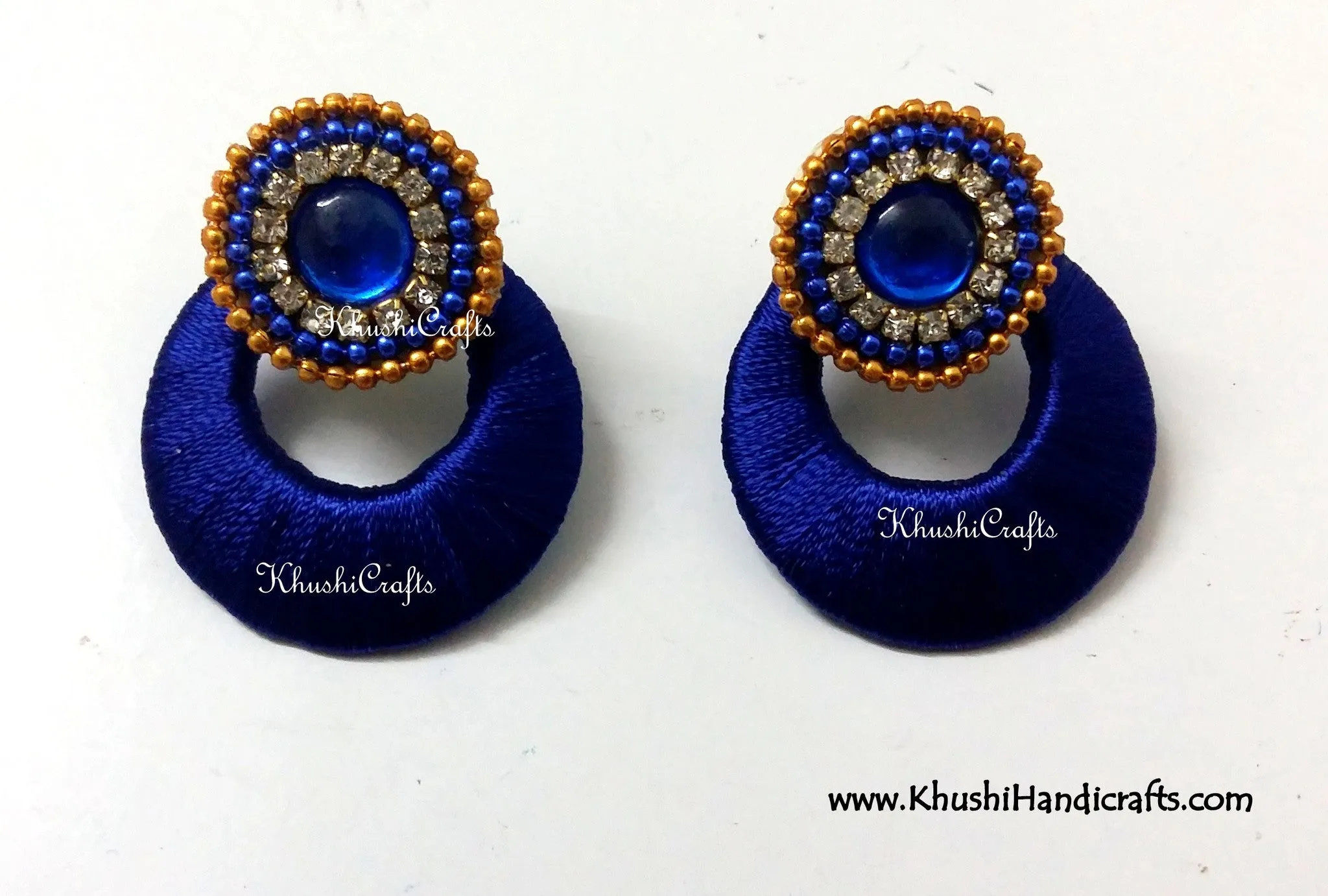 Chandbali Silk Handcrafted earrings