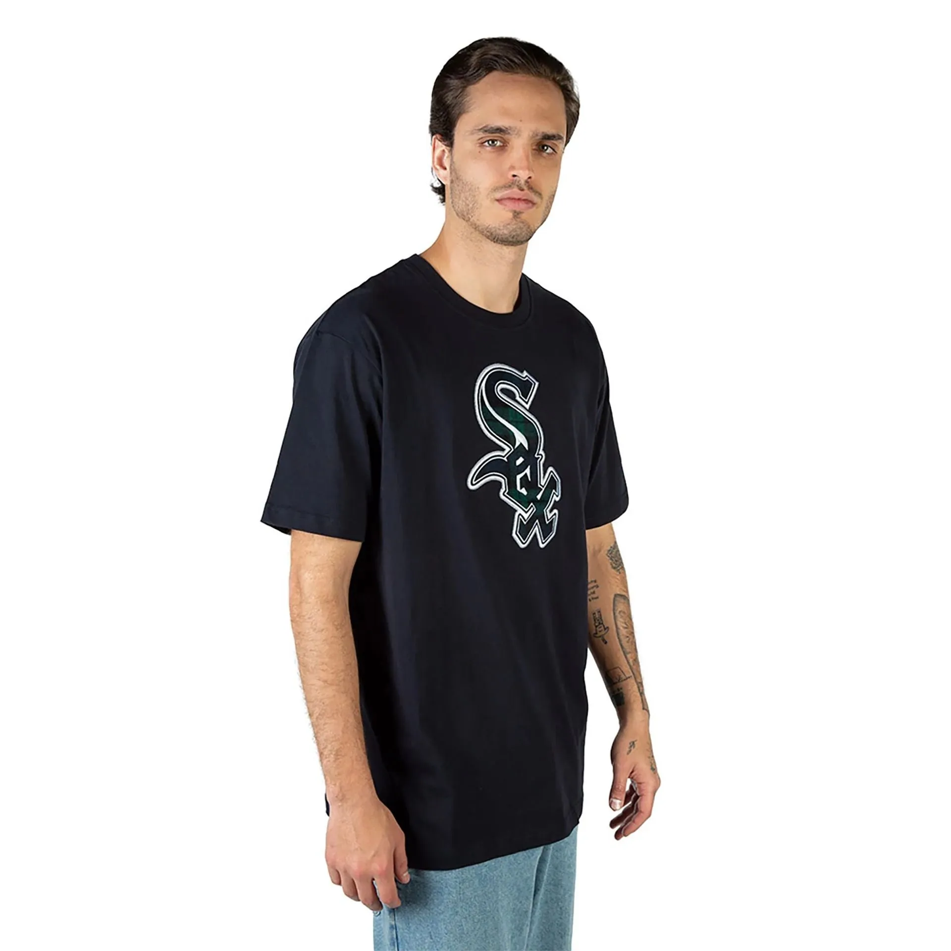 Chicago White Sox Black Watch Tartan Navy T-Shirt