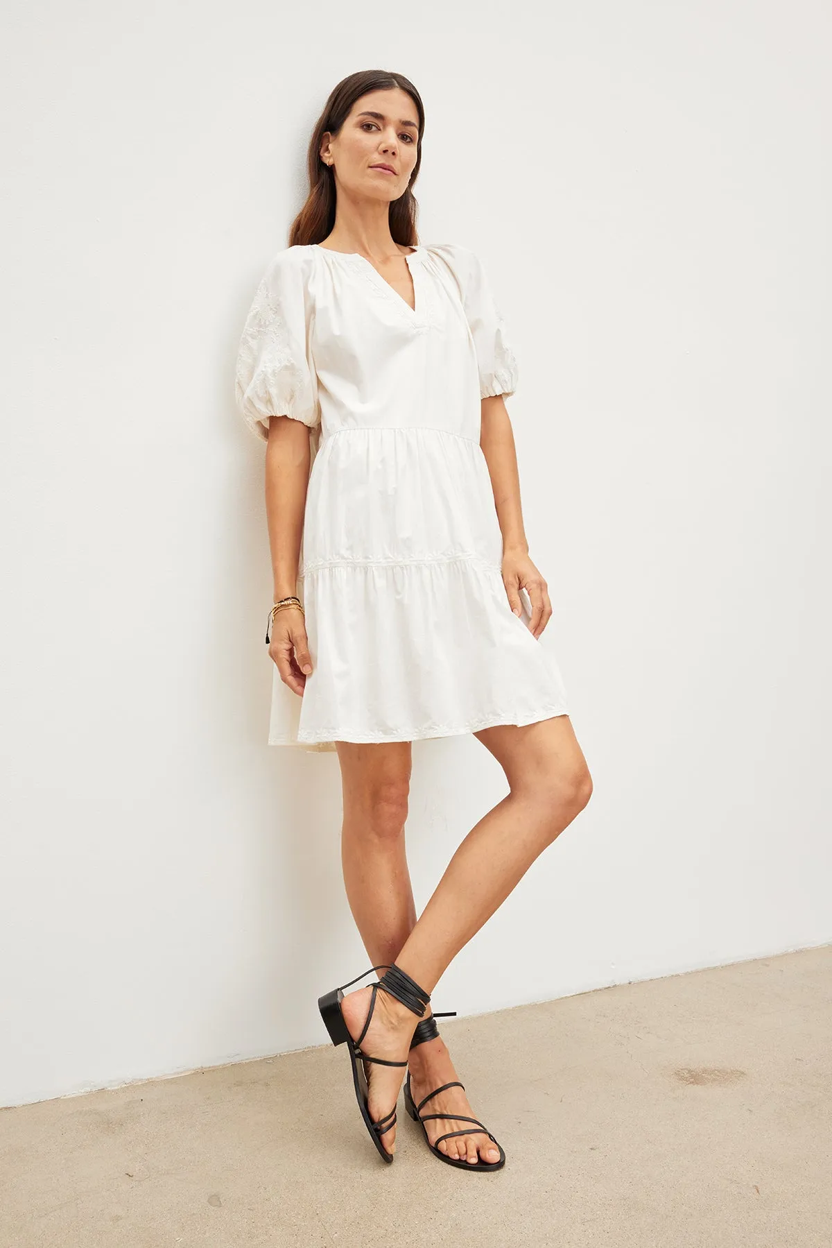 CHRISSY EMBROIDERED BOHO DRESS