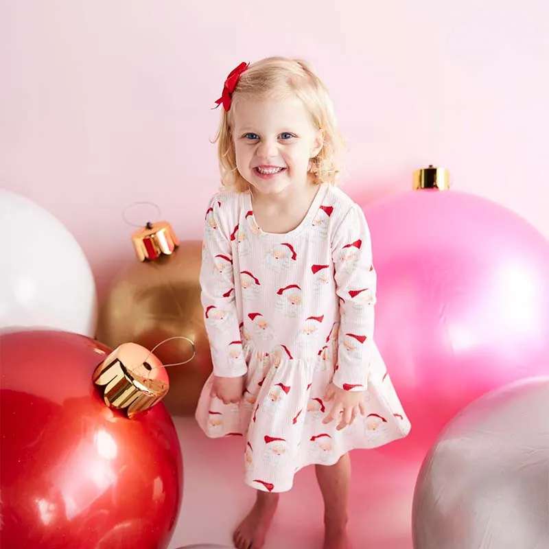 Christmas Pink Vintage Santa Dress