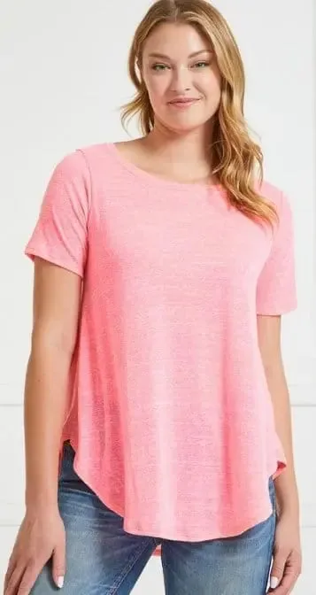 Coral Short Sleeve Top