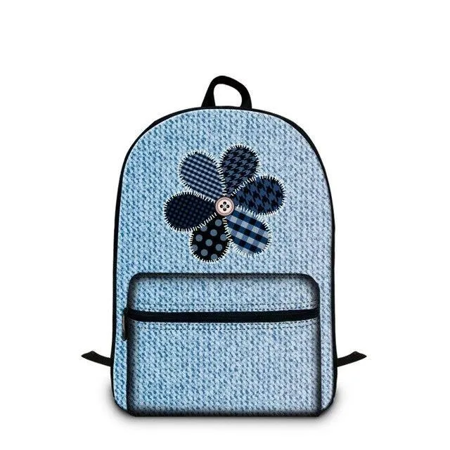 Cotton Denim School 20 to 35 Litre Backpack For Teenage Girls