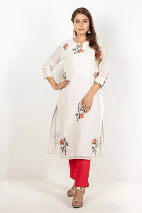 Cotton Kurta In Cream Color