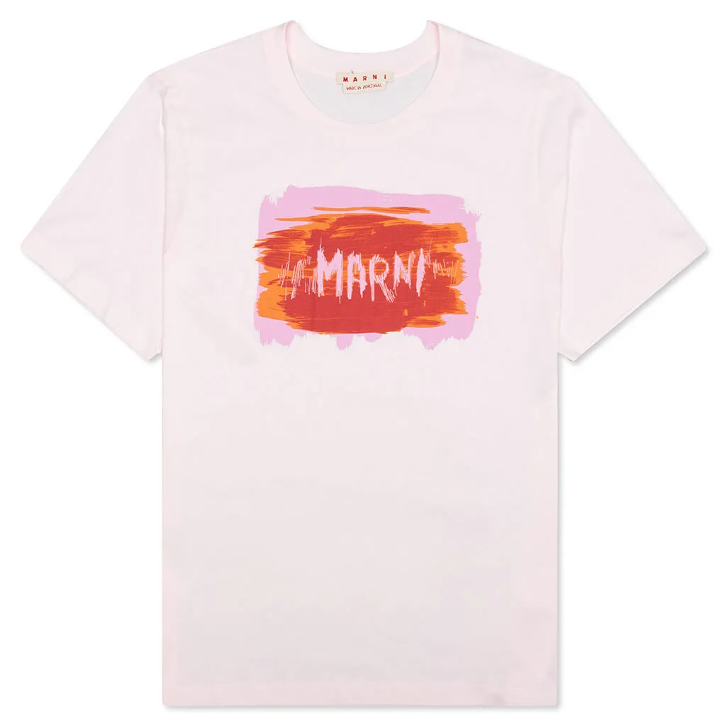 Cotton T-Shirt With Logo - Light Pink