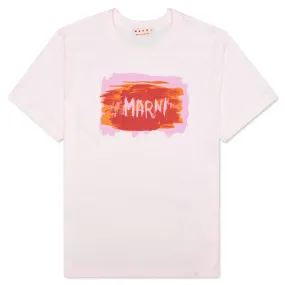 Cotton T-Shirt With Logo - Light Pink