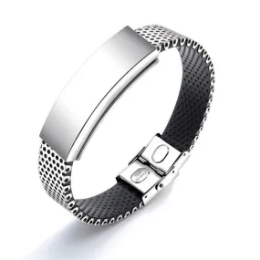 Custom Engrave Stainless Steel Magnet Bracelet