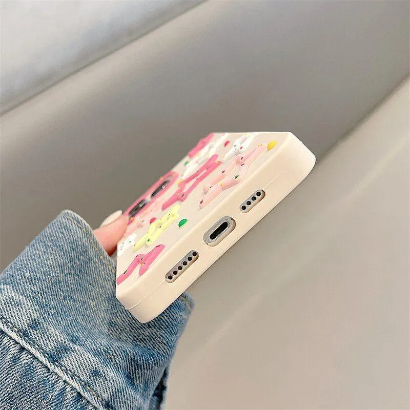 Cute 3D Colorful Stars Phone Cases for iPhone 14 Pro Max, 13, 12, 11, XR, X, XS Max