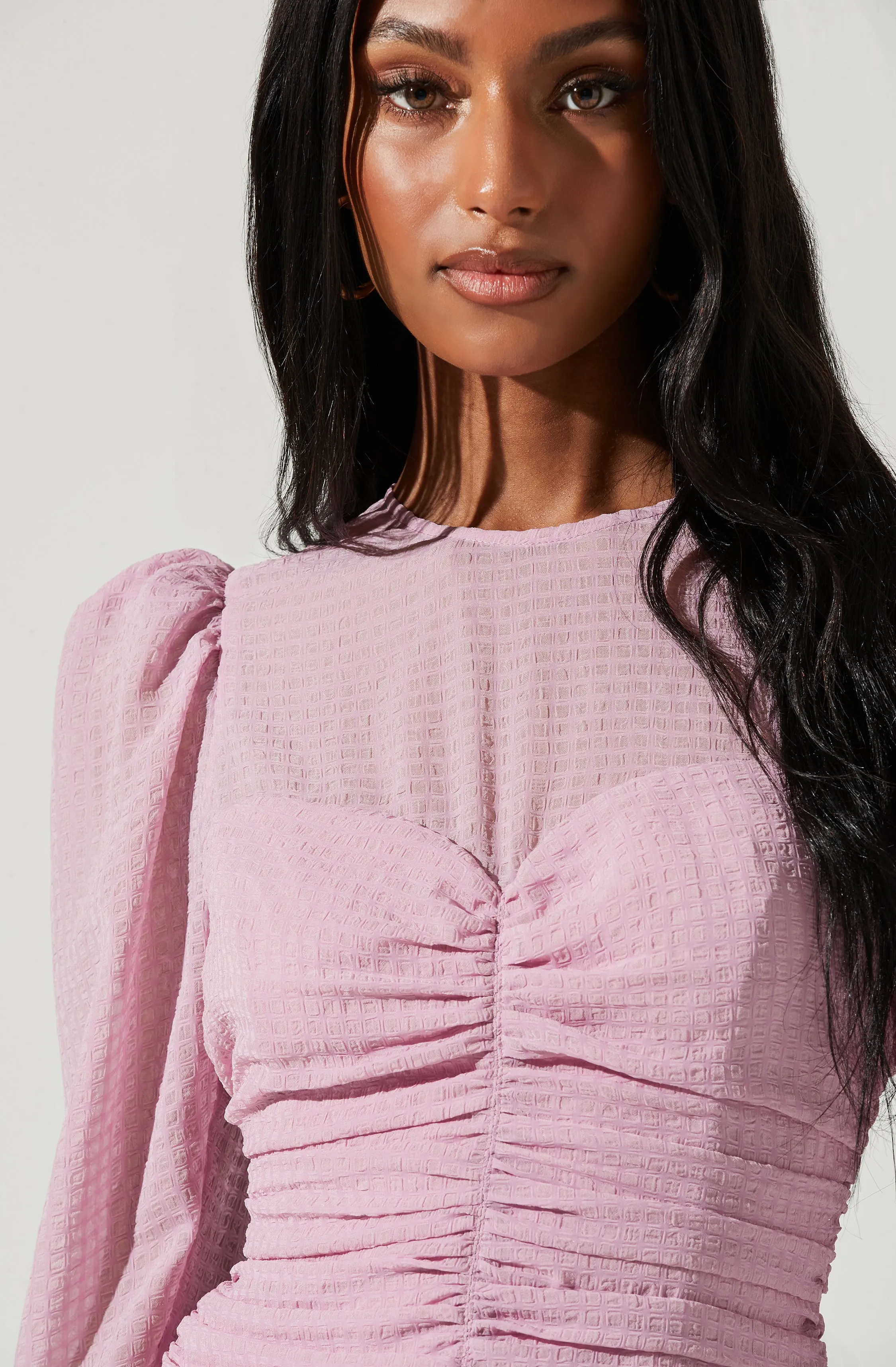 Dalma Ruched Puff Sleeve Top