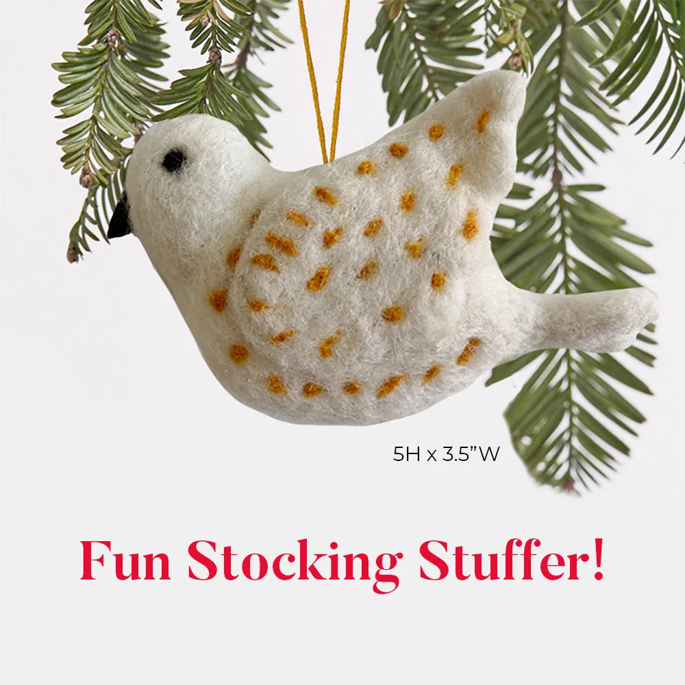 Dove Felt Ornament